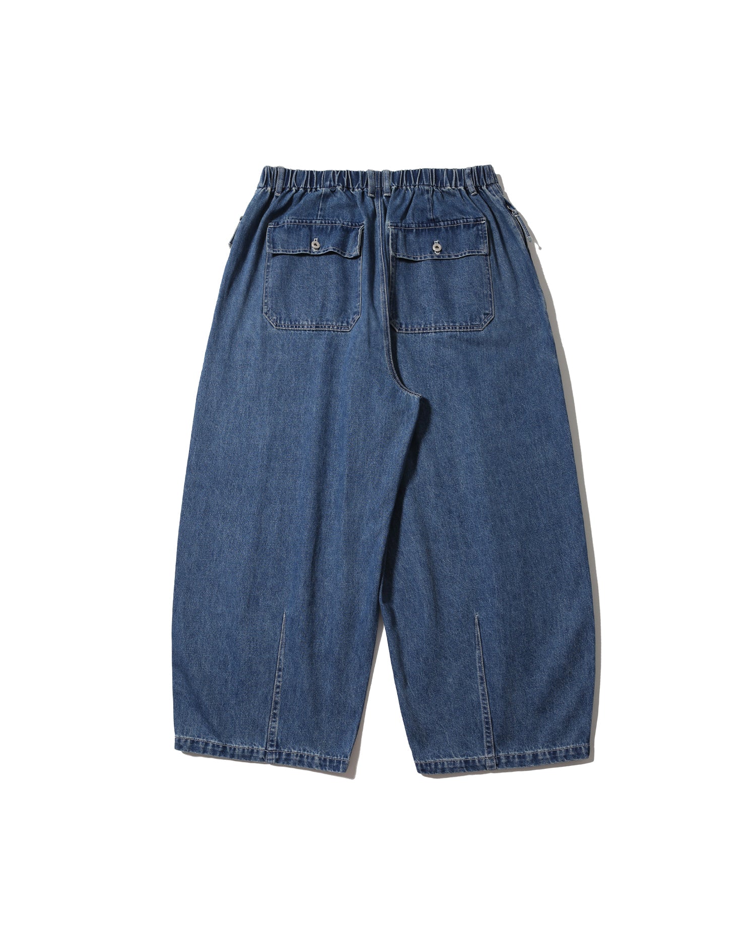 丹寧寬鬆氣球褲（水洗藍）