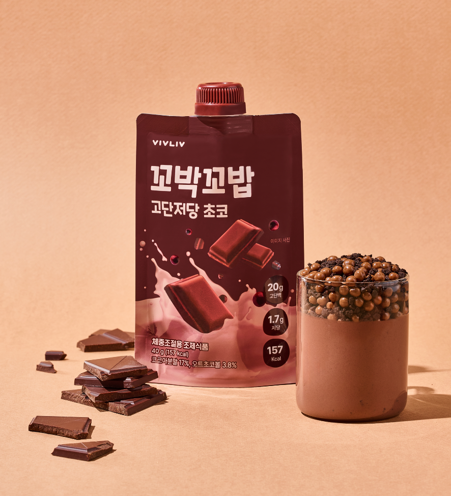 VIVLIV低糖高蛋白便攜式手搖奶昔40g 7入 (可可口味）