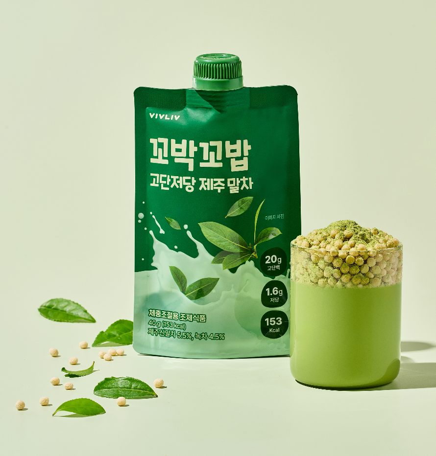 VIVLIV低糖高蛋白便攜式手搖奶昔40g 7入 (濟州抹茶口味）
