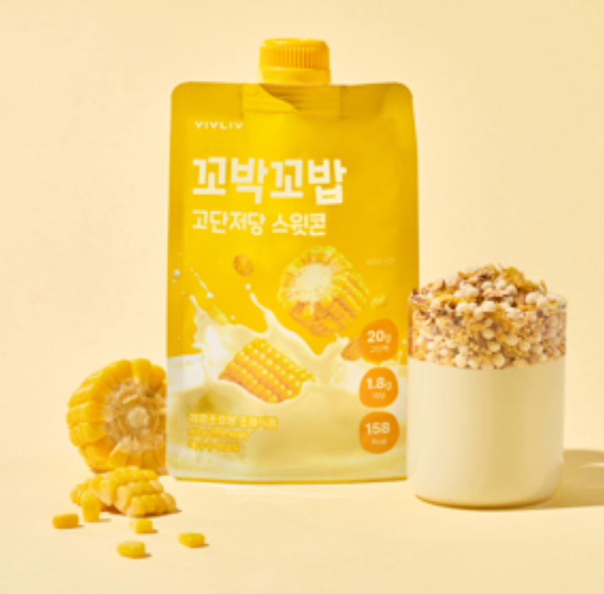 VIVLIV低糖高蛋白便攜式手搖奶昔40g 7入 (玉米口味）
