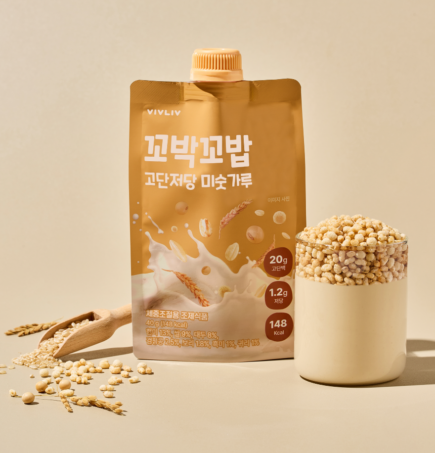VIVLIV低糖高蛋白便攜式手搖奶昔40g 7入 (穀物口味）