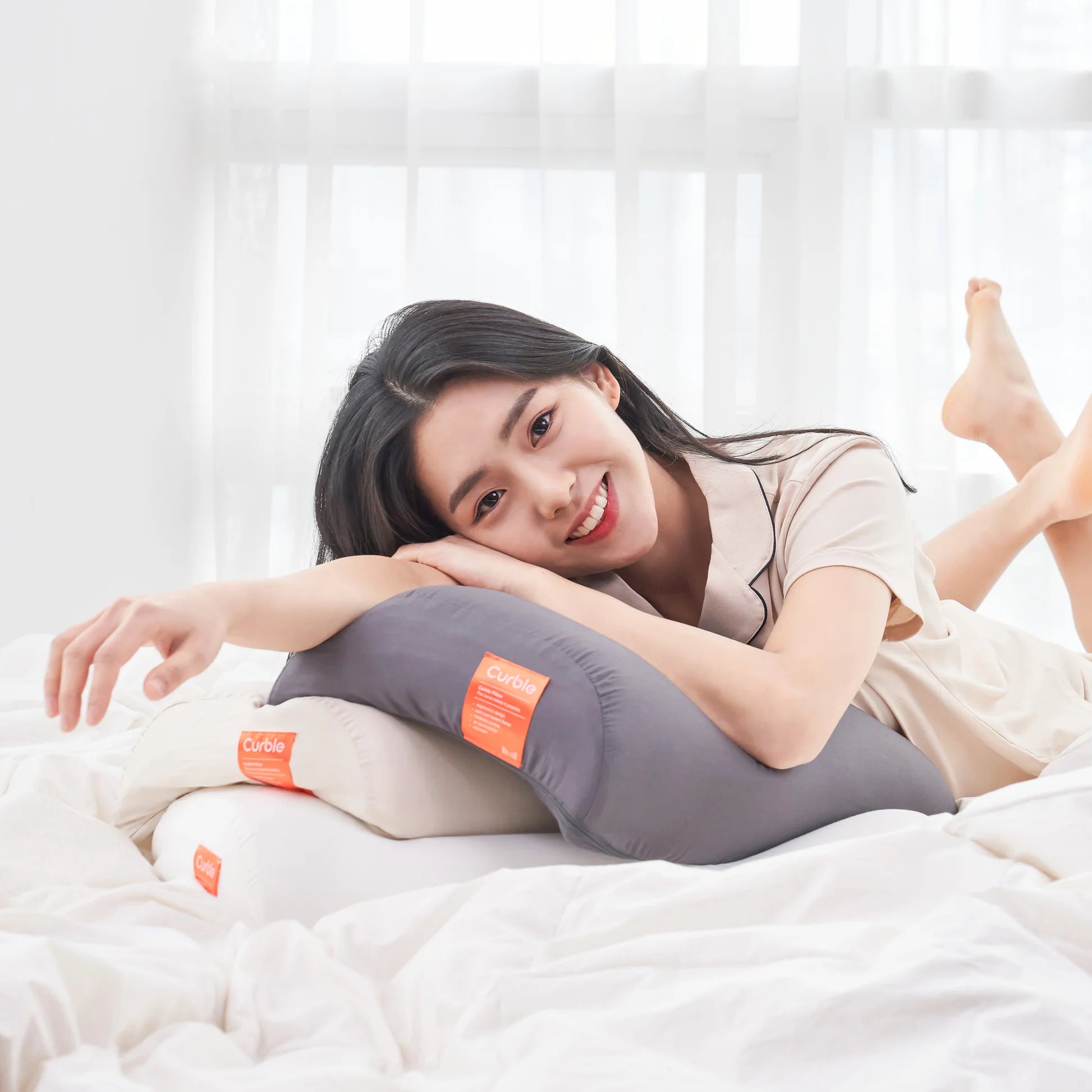 韓國 Curble Pillow 陪睡神器枕頭 Gray/沈穩灰（免運）