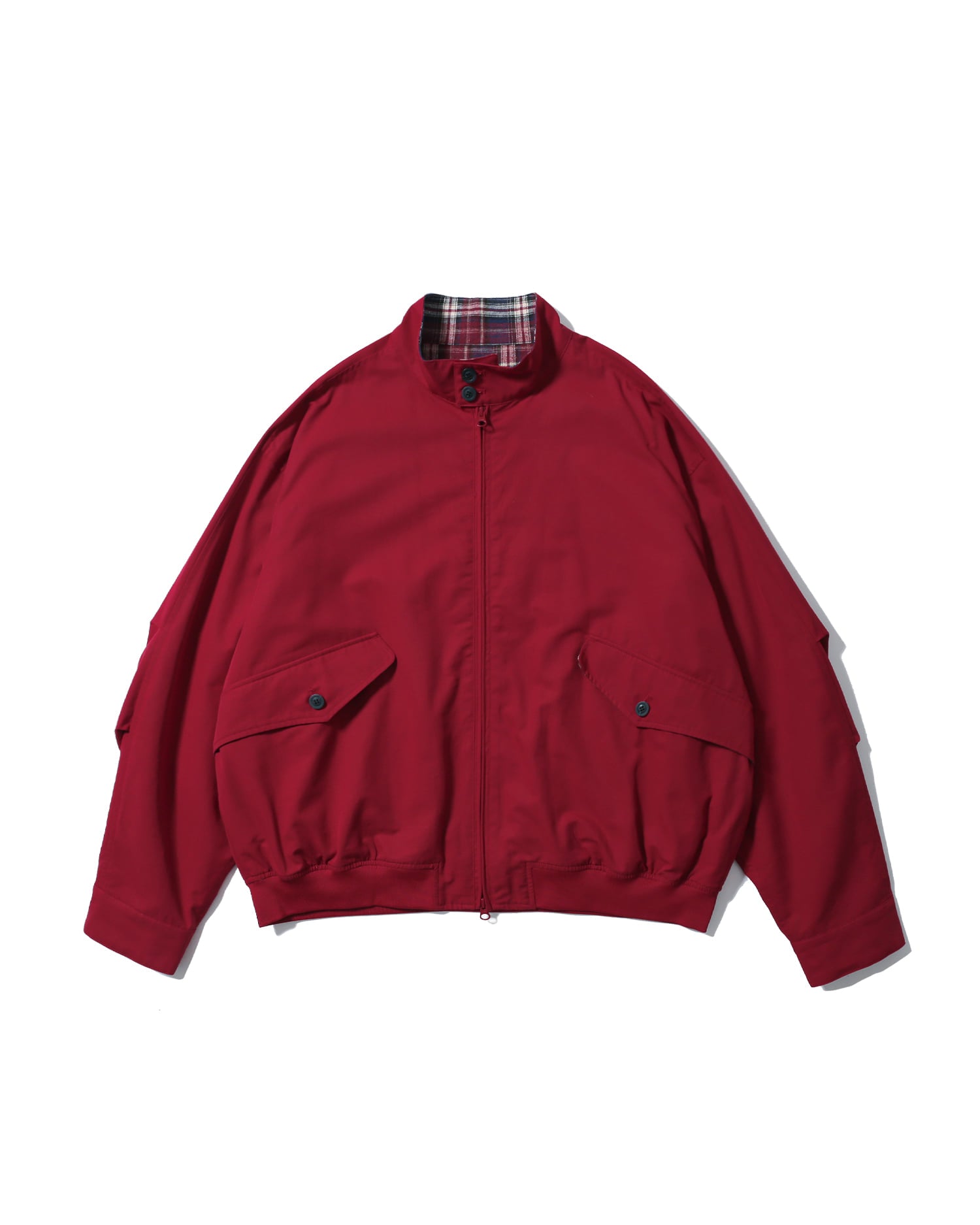 雙口袋 Harrington 休閒外套（紅色）