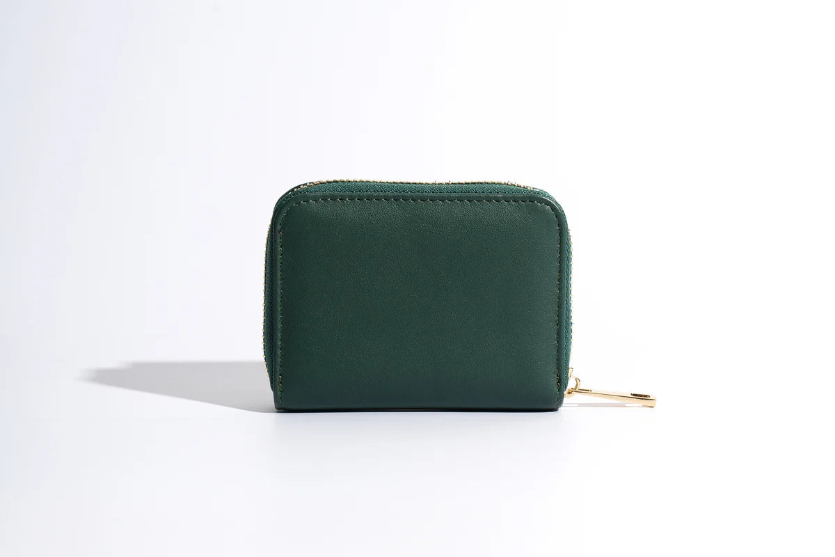 韓製真皮【Max Wallet 超容短夾】森林綠