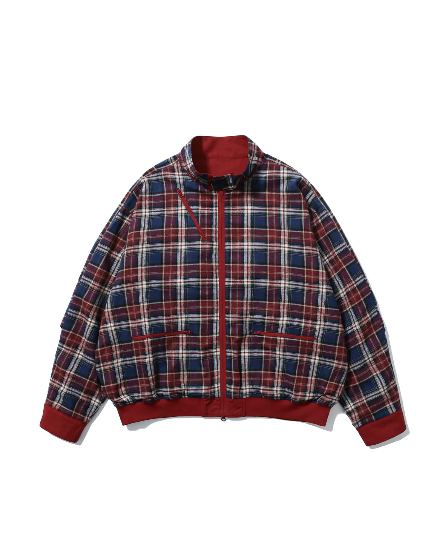 雙口袋 Harrington 休閒外套（紅色）